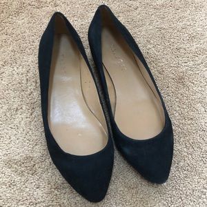 Talbots Black and Gold Dress Flats Size 7 1/2 W